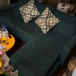 Sofa Love Seat Free Couch Comes With A Bamboo Cabinet 