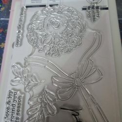 Pink Fresh Studio Floral Bauble Stamp,die,stencil