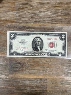$2 old bill red seal Star Note ⭐️ series 1953 C