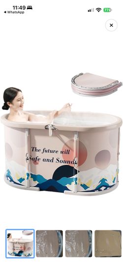 Brand New Sealed in Box — Genrenyen 39 Inch Portable Bathtub, Foldable Ice Bath Tub