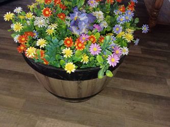 Beautiful pot and flowers