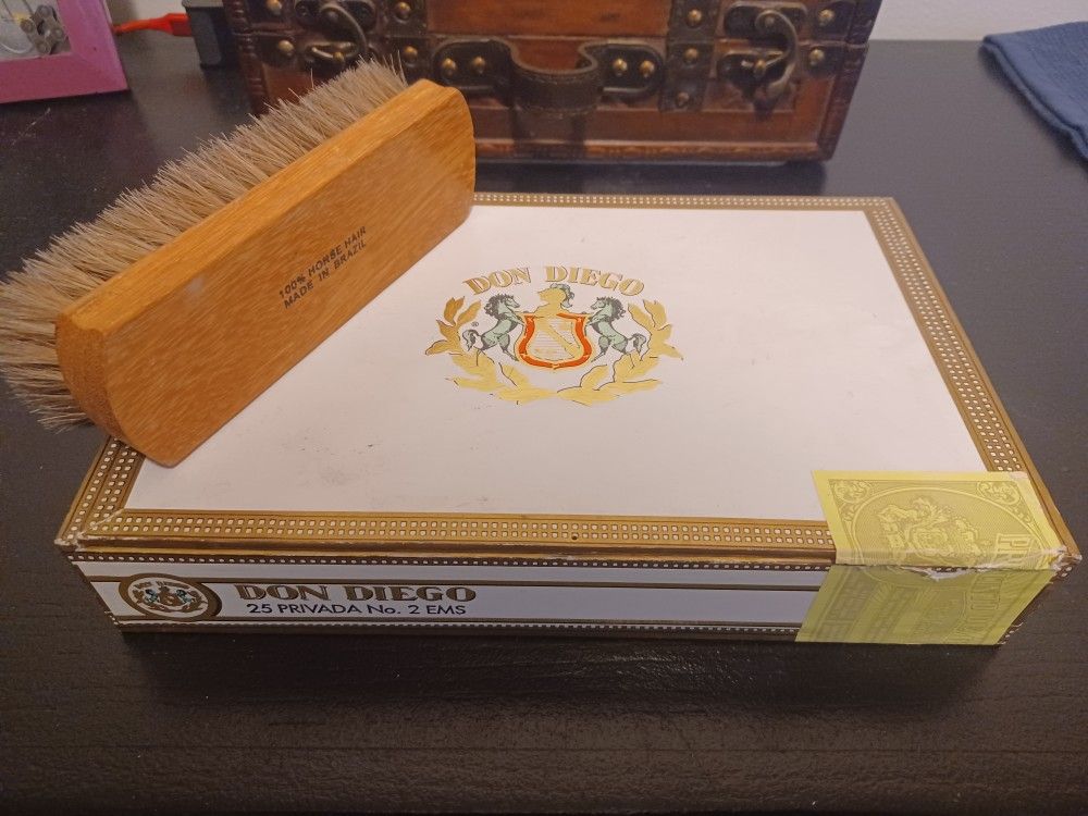 Vintage Shoe Shine Kit In An Old Don Diego Cigar Box