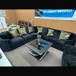 NYRA BLACK 3 PIECE SECTIONAL by Massa Gallery