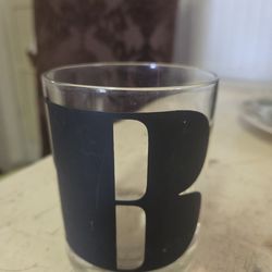 Rare Find: Design Letters Glass Tumbler - Letter B