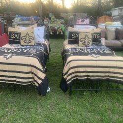 Black Iron Twin Beds 