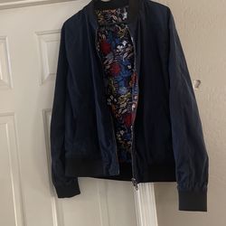 H&M Bomber Style Jacket Reversible Size Large