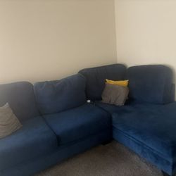 Navy Blue Sectional 