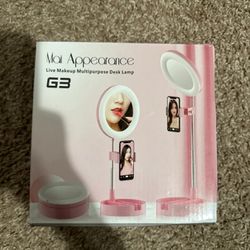 Selfie Ring Light with Mirror & Cell Phone Holder
