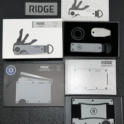 Ridge Daily Driver Kit – Slate Gray Wallet + KeyCase (Open Box, Never Used) 