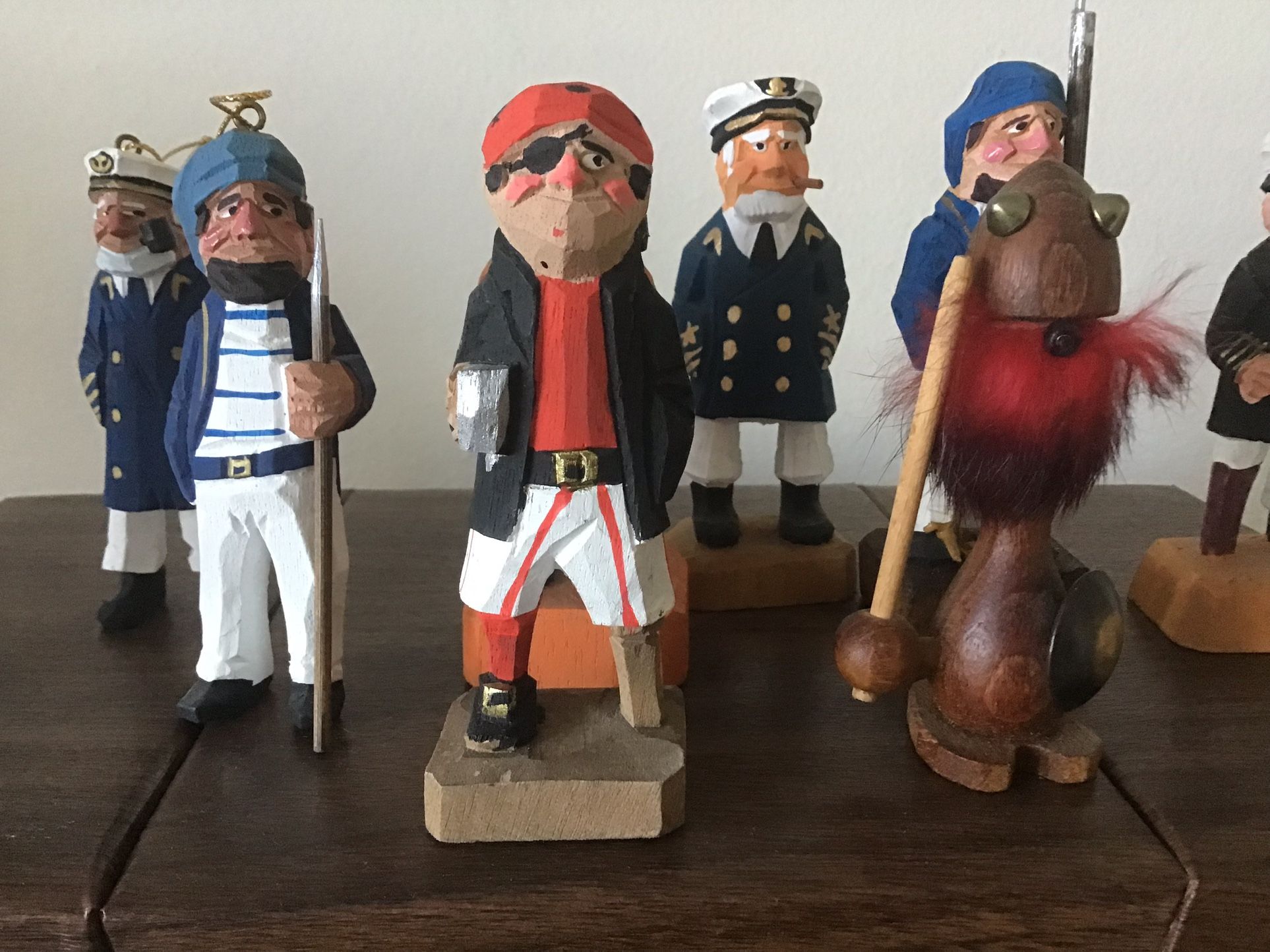 Set Of 8 Vintage HandCared HandPainted Sailor Figurines (44 1/2