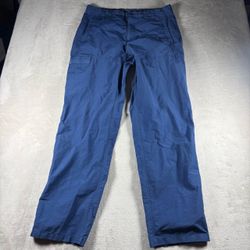 Columbia Mens 34X33 Omni-Shade PFG Fishing Hiking Cargo Pants Blue Nylon #3210
