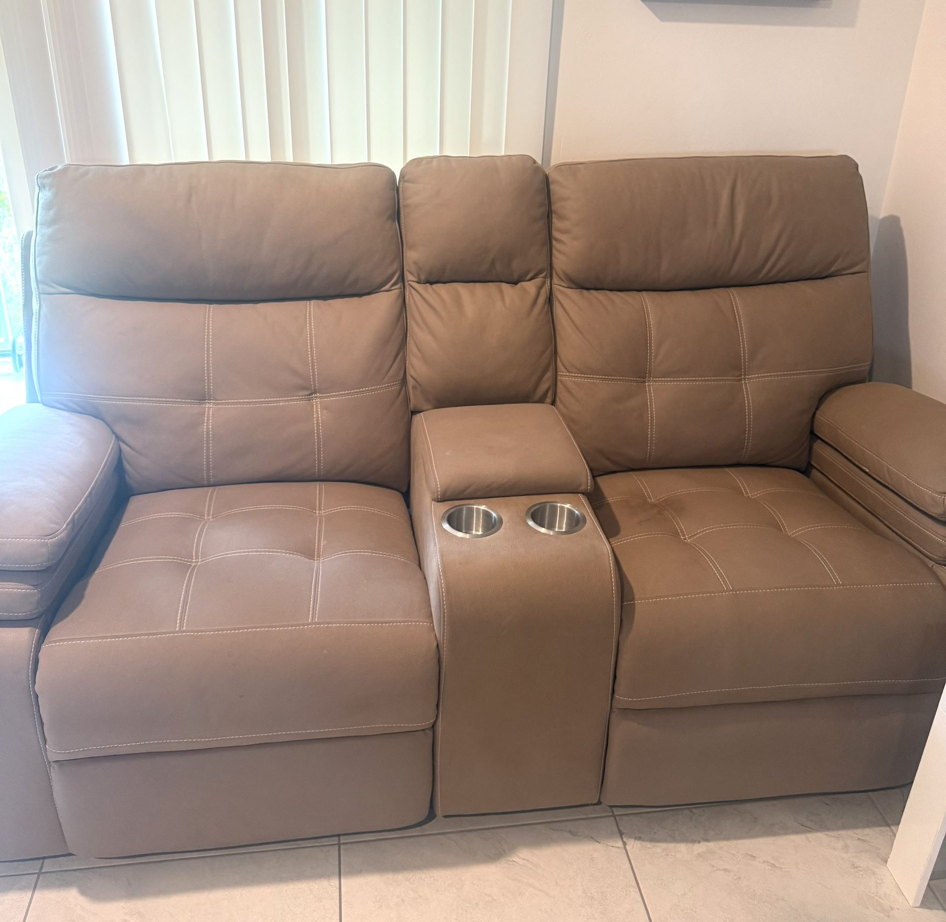 2-Piece Reclining Sofa Set w/ Cup Holders - Great Condition!