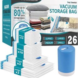 Cozy Essential Travel Vacuum Storage Bags with Rechargeable Cordless Electric Pump