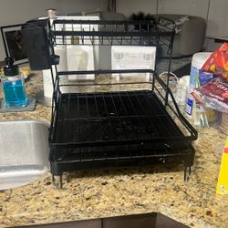 Dish Rack With Drain 