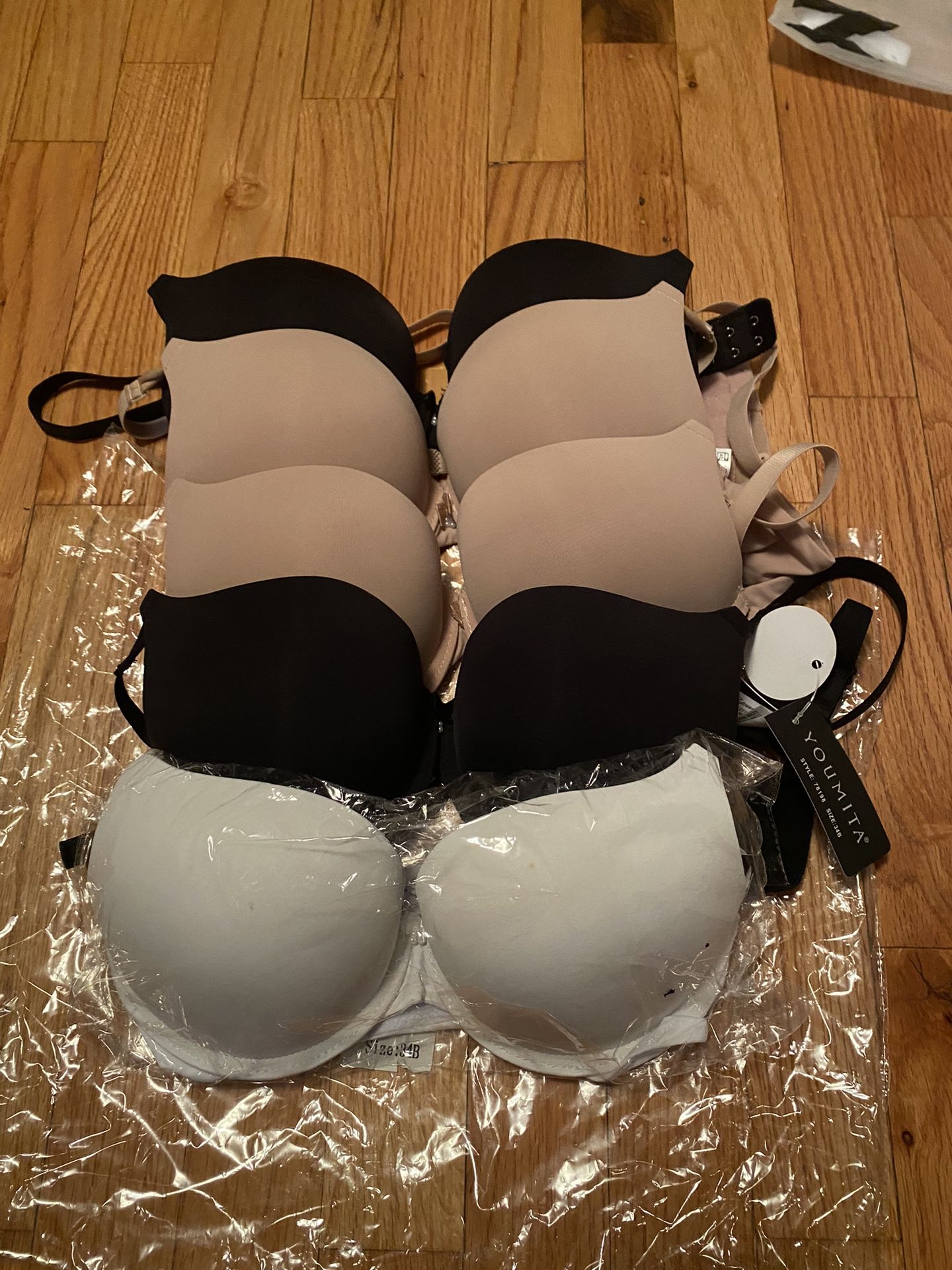5 PCs Max Lift Power Wired Add 2 Cup Sizes T-Shirt Double Push Up Bra