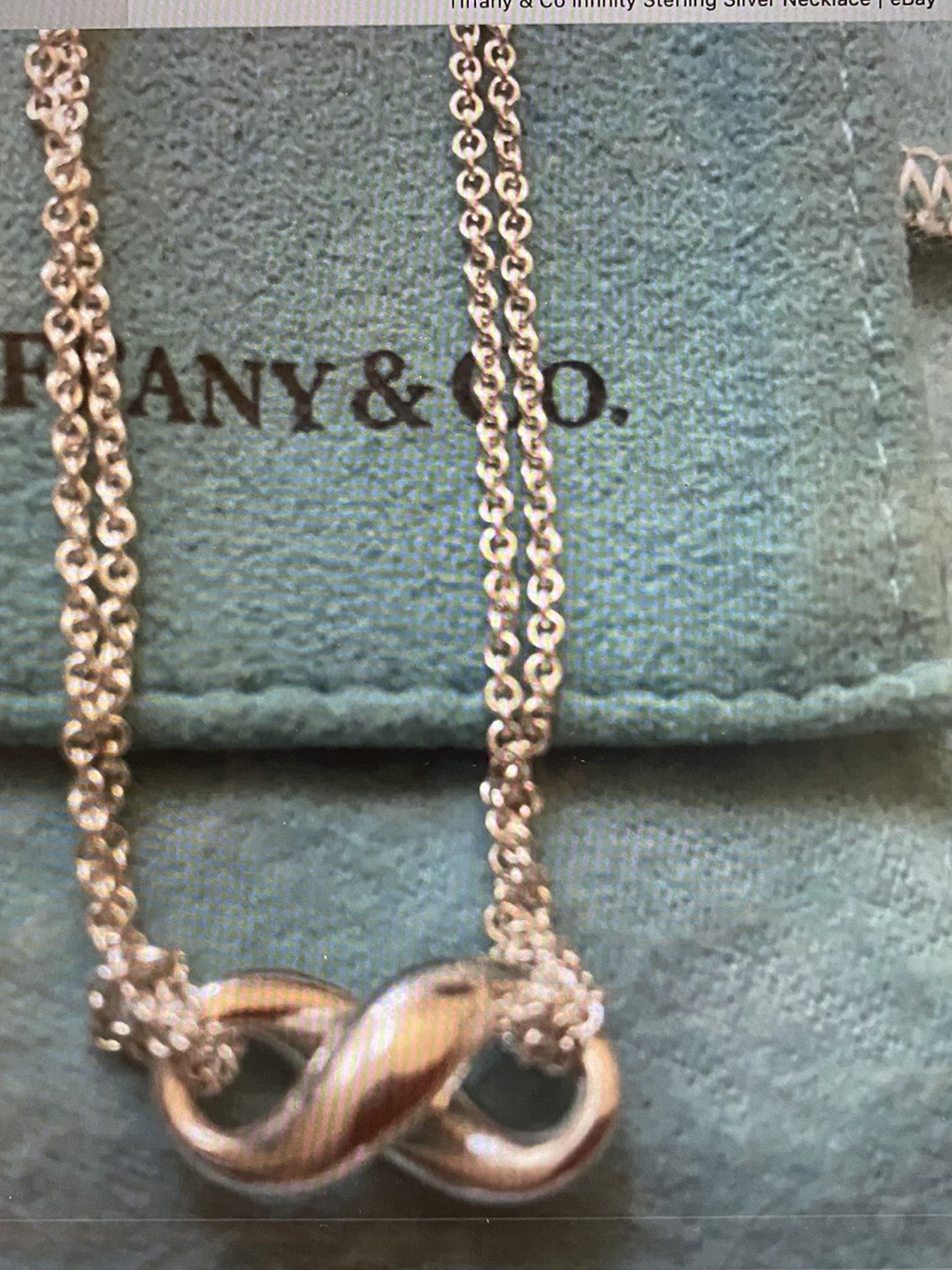 Authentic Tiffany Infinity Necklace Silver