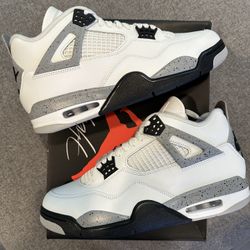 Jordan 4 White Cement (2025) Brand New Sz 10