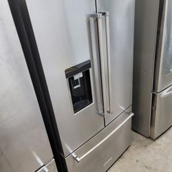 KitchenAid Counter Depth Stainless Steel French Door Refrigerator With Dispenser 