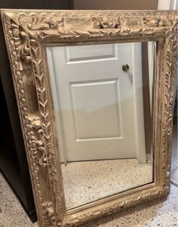 Console table with mirror
