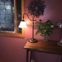 Lovely Metal And Glass Table Lamp