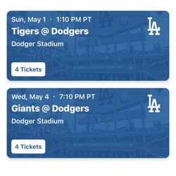 Dodger Tickets May 4 