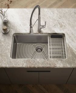 Kohler Pro-Function Kitchen Sink Kit - With Vibrant Stainless or Matte Black Faucet