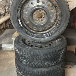 Winter tires on rims