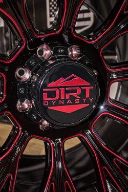 Black & Red Dirt Dynasty Wheels – Bold Custom Setup 🛞