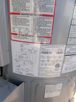 75 Gallon American standard water heater