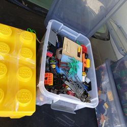 Legos 4 Bins Loaded To The Top 