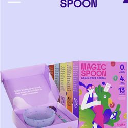 Magic Spoon one-of-a-kind Zebra bowl and spoon set NIB