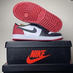 Jordan 1 Low OG Black Toe 7.5M/9W,10.5M,12M