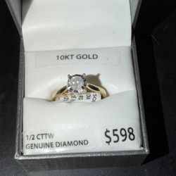 Forever Bride SOR1099H-KY220 1/2 Carat T.W. Round Diamond 10 Kt Yellow Gold