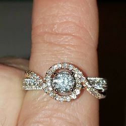 Ladies 2-tone 14 K Engagement Ring