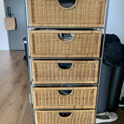 5 Drawers Wicker For Extra Storage Or Clothes