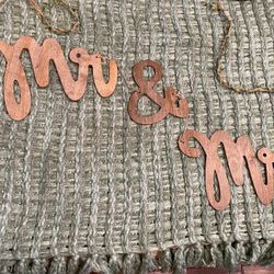 Large Wooden Mr &Mrs Sign