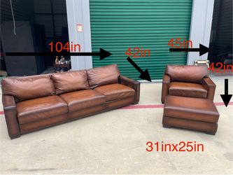 Brown 3pc Pottery Barn Grand Couch Set (DELIVERY AVAILABLE)
