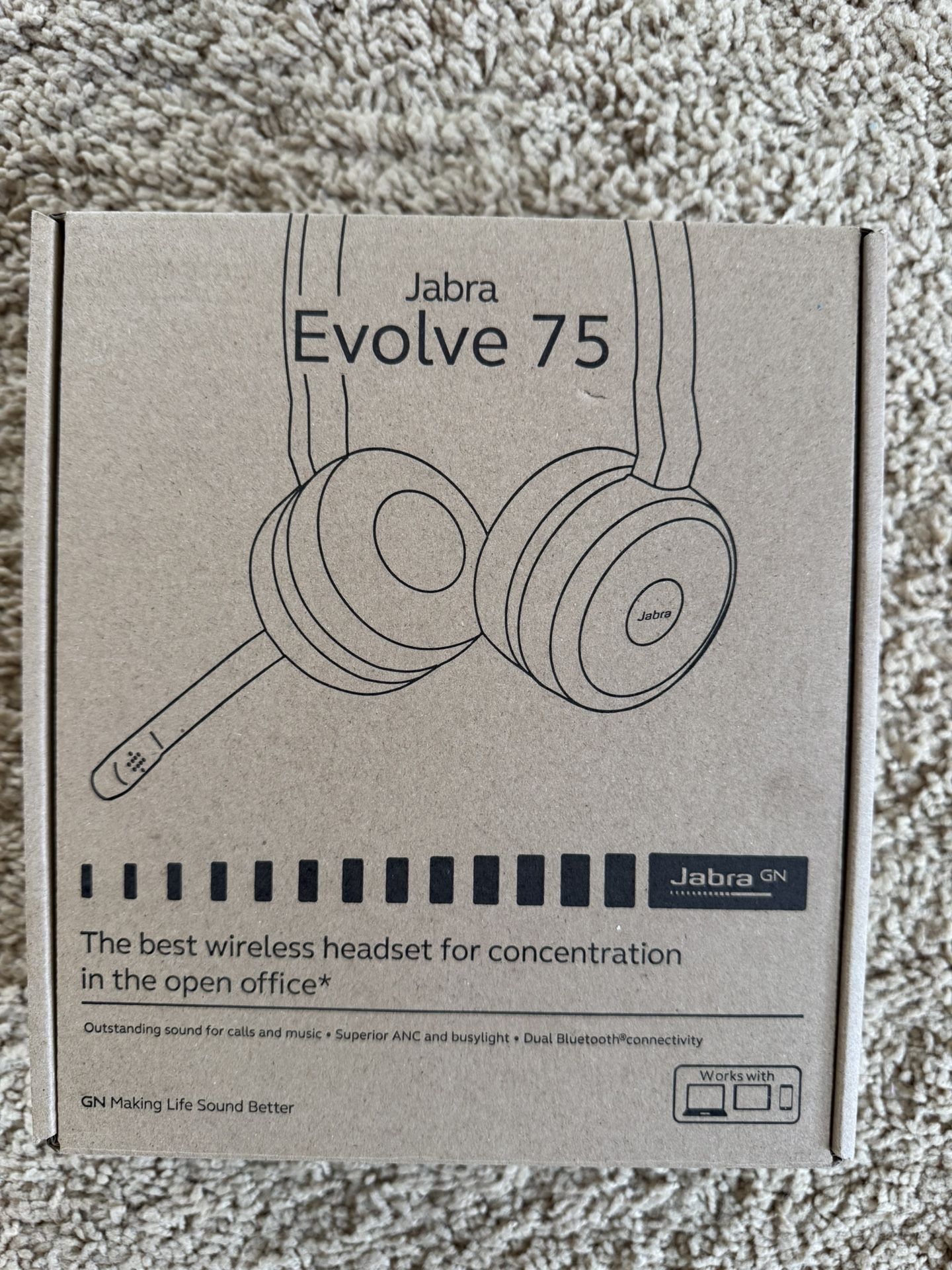 Brand new - Jabra Evolve 75 Bluetooth Headset