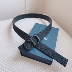 Dior Black Belt With Box New 
