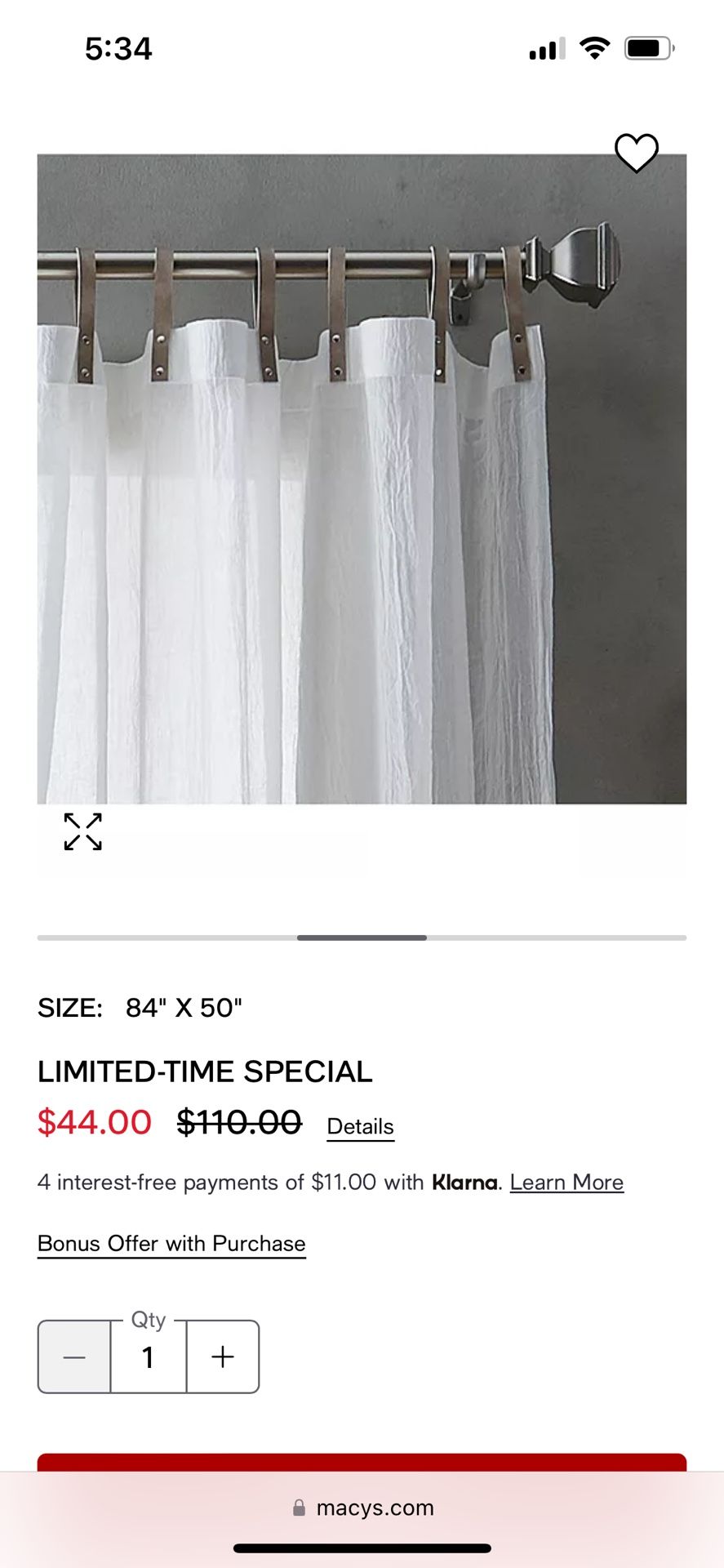 Macy’s Curtains