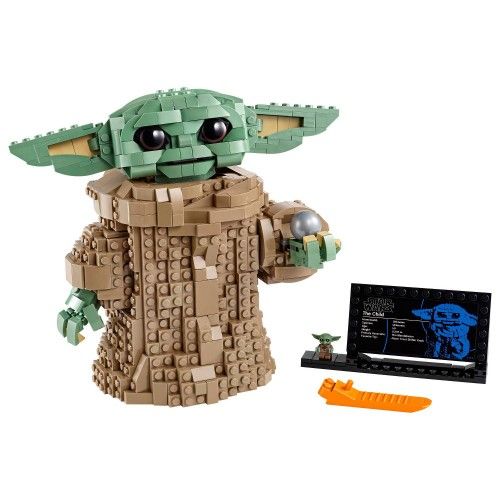 LEGO Star Wars: the Mandalorian the Child 75318 Baby Yoda Figure Building Toy Collectible Kids Room Decoration