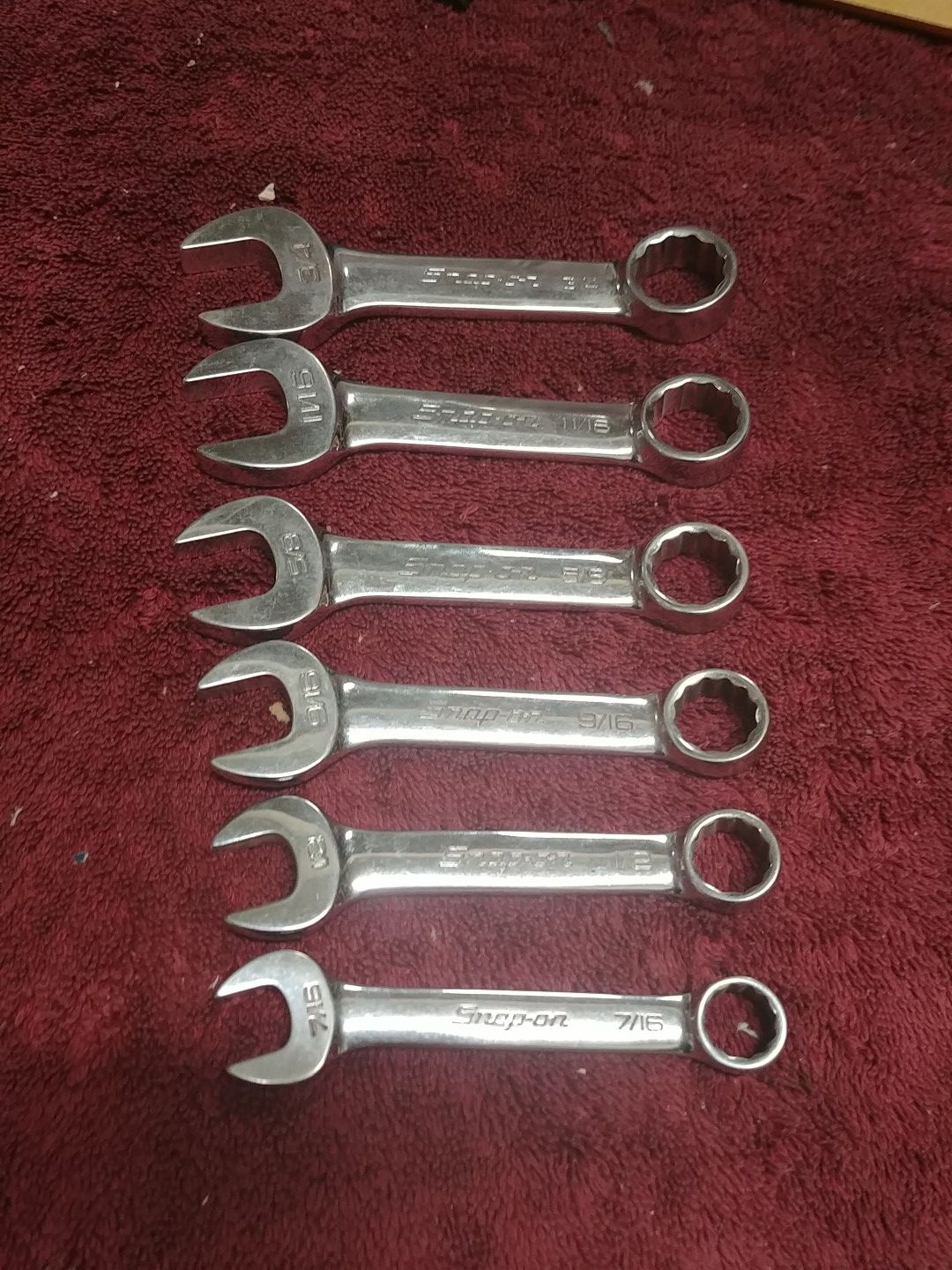 Snap-on tools SAE stubby wrench set