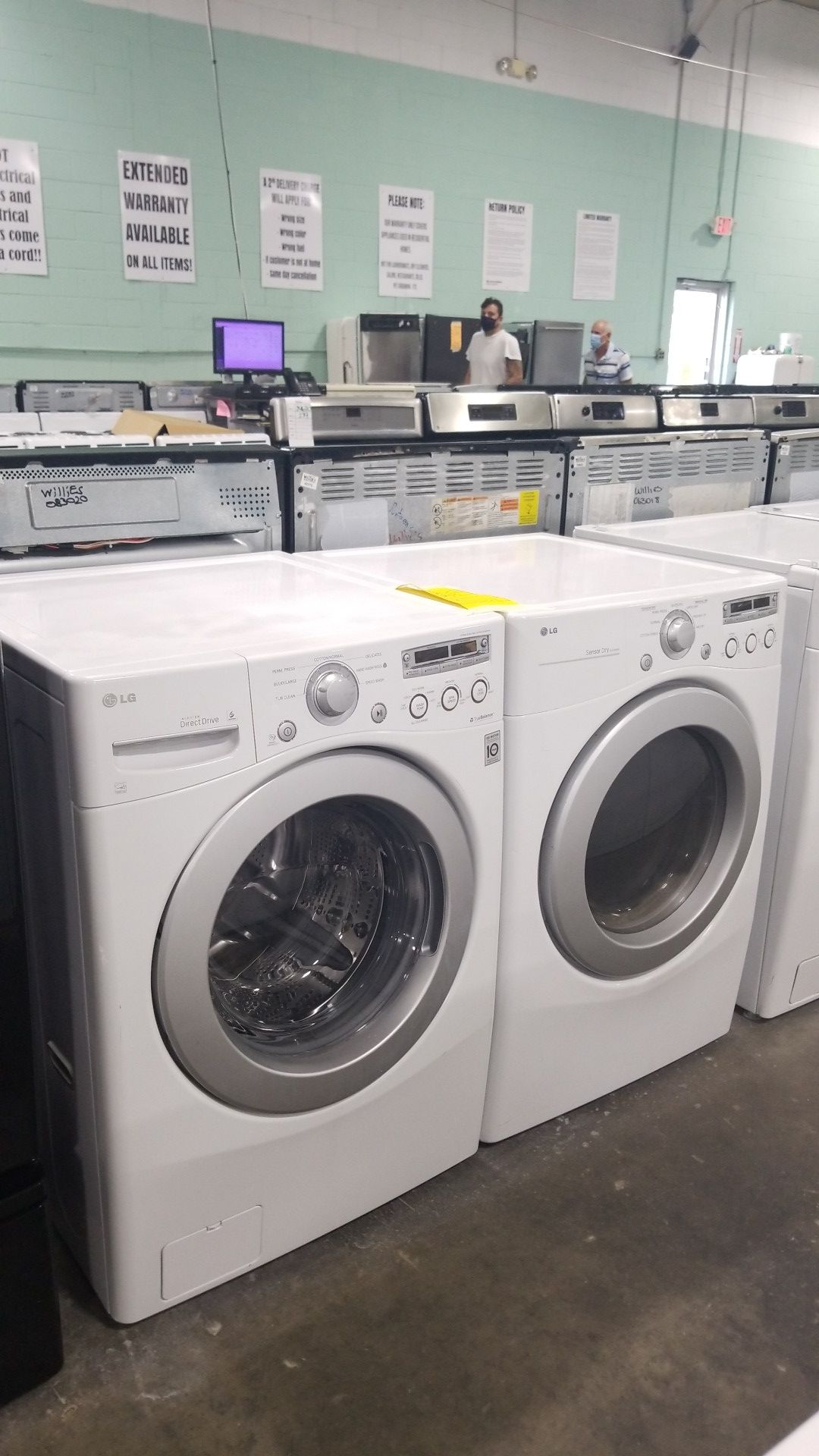 Lg washer and electric dryer set