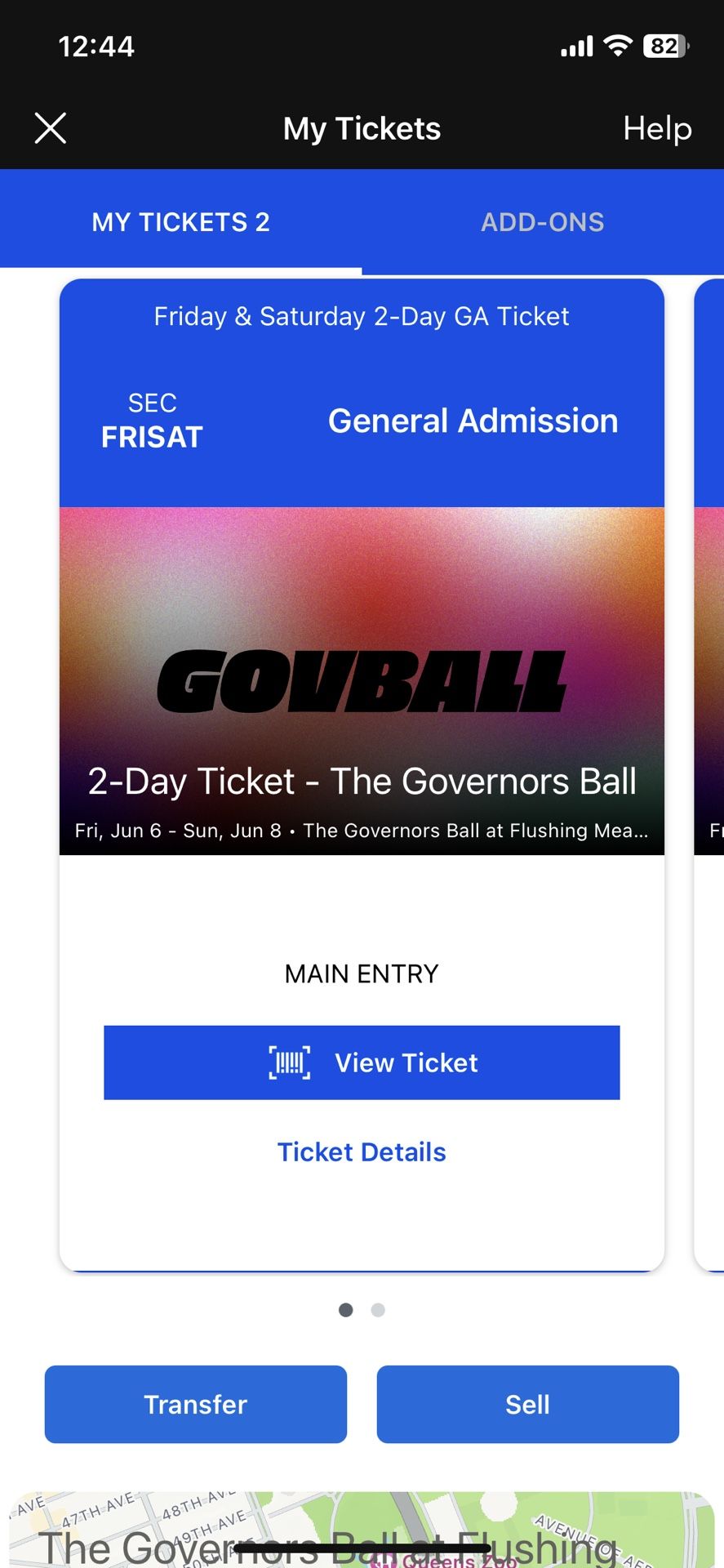 Govball Ticket (there’s 2)