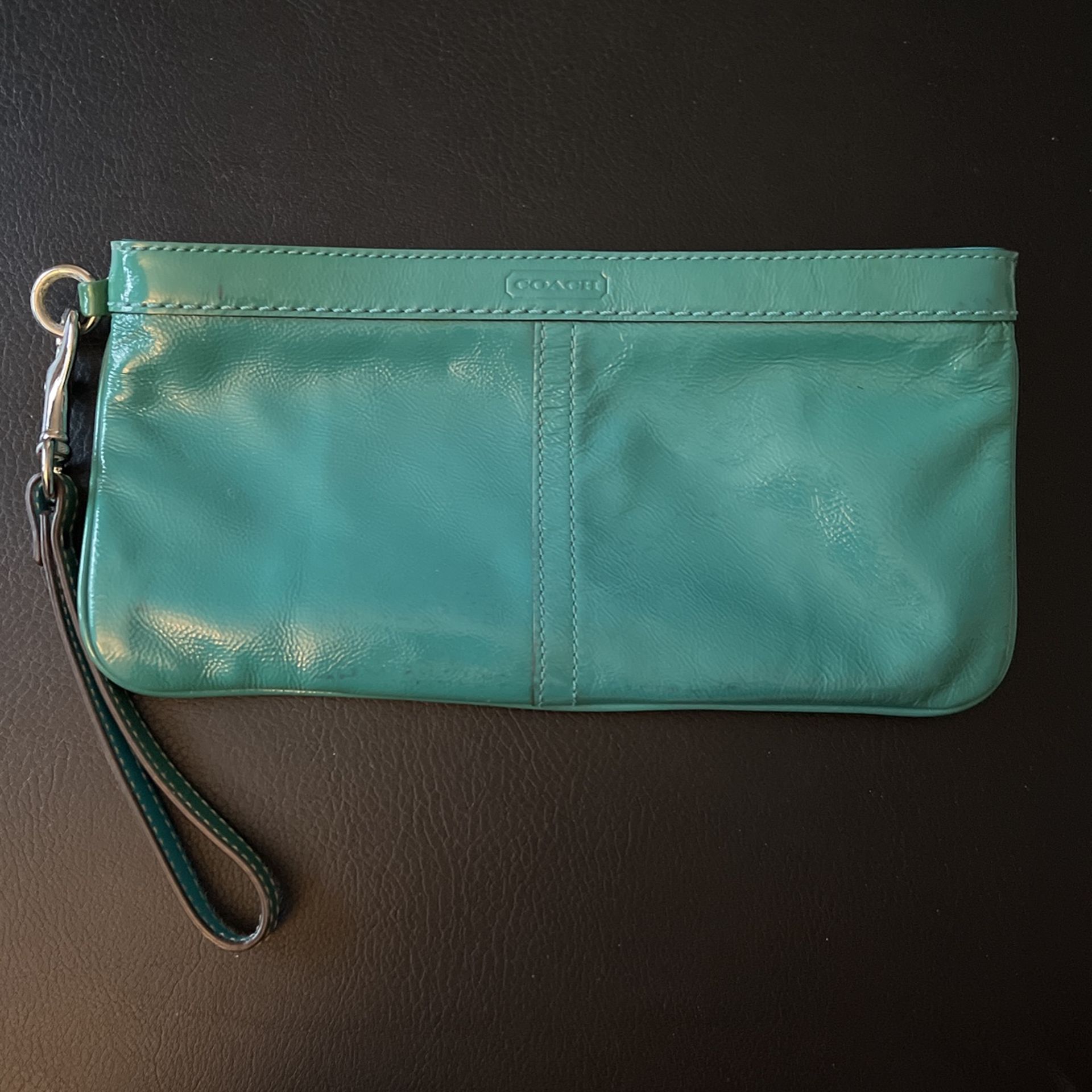 Teal Coach Clutch