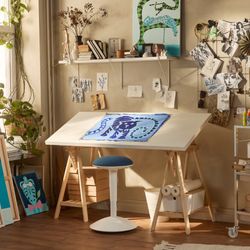 Ikea Trestle Desk Or Table In Birch 