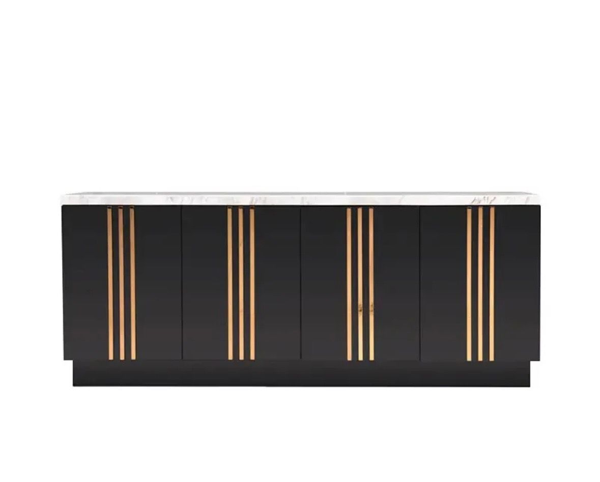 Modrest Kingsley Modern Marble & Rosegold Buffet by VIG Furniture