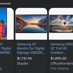 Samsung 32 Digital Signage Monitors 
