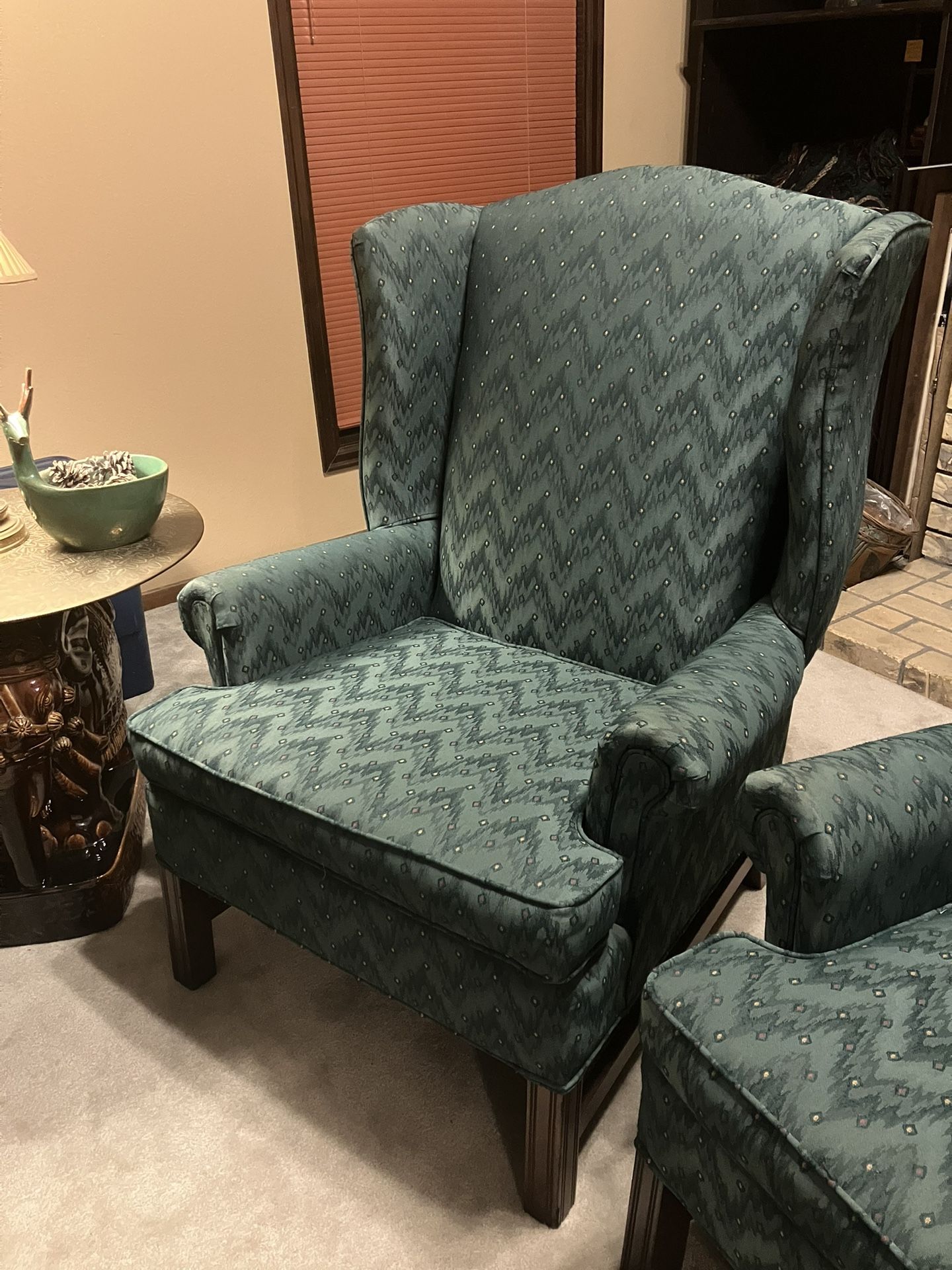 2 Wingback Chairs, Custom-made