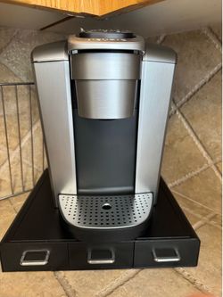 Keurig K-Elite Single Serve Coffee Maker with bonus stand/drawer